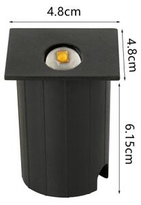 Brilagi - Corp LED încastrat pentru exterior STAIRDOT LED/2W/230V negru IP65 pătrat