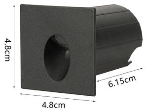 Brilagi - Corp LED încastrat pentru exterior STAIRDOT LED/2W/230V negru IP65 pătrat