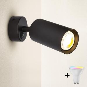 Brilagi - Aplică spot LED reglabilă de perete SELE 1xGU10/4,8W/230V, neagră