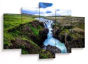 Tablou - Cascada intre stânci (150x105 cm)