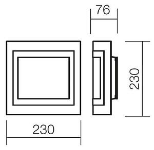 Redo 05-827 - Aplica de perete SPECTRE, 1 x E27, 42 W, 230 V, crom lucios/alb