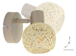 Aplica de perete tip spot DEX 1xE14/10W/230V bej/crem