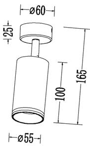Spot PIPE 1xGU10/10W/230V, negru