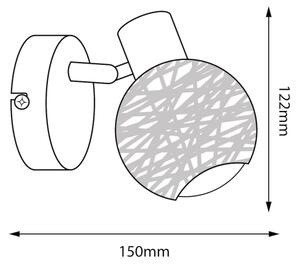 Aplica de perete tip spot DEX 1xE14/10W/230V bej/crem