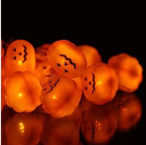 Lanț LED decorativ HALLOWEEN Retlux 20xLED/3xAA/alb cald 3,3m dovleci