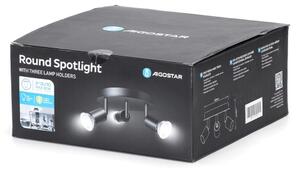 Aigostar - Plafonieră cu spoturi 3x GU10, 60W, 230V, negru
