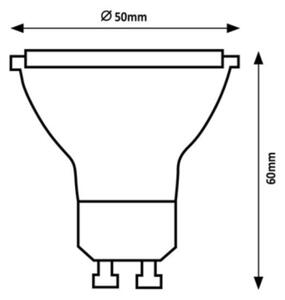 Rabalux 79131 - Bec LED SMD cu soclu GU10, 7 W, 230 V, 3000 K