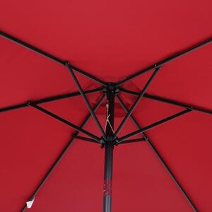 Outsunny Umbrelă de Grădină Inclinabilă cu Manivelă, Rezistentă la UV, Φ2.7x2.35m, Diverse Culori | Aosom Romania
