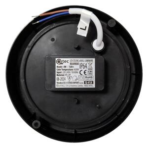 Plafonieră LED de exterior, 8W, 230V, 4200K, diam. 14 cm, IP64, neagră