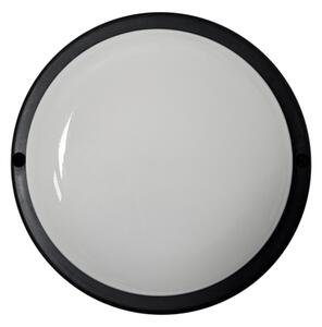 Plafonieră LED de exterior, 8W, 230V, 4200K, diam. 14 cm, IP64, neagră
