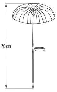 Lampă solară LED RGB, 1,2 V, 300 mAh, IP44, negru