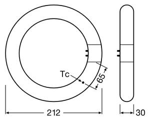 Tub LED fluorescent SUBSTITUBE T9 G10q/12W/230V 4000K d. 21,2 cm Osram