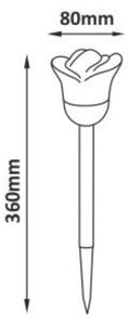 LED RGB lampă solară ROSE LED/1,2V 100 mAh IP44