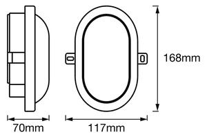 Osram - Aplica LED de perete pentru exterior BULKHEAD LED/6W/230V IP54 neagră