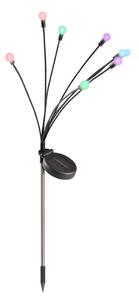 Lumină solară LED RGB FIORINI 8xLED 1,2V 600mAh IP44 negru