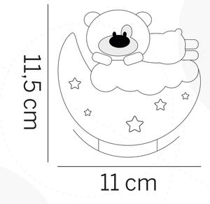 ONLI - Lampă de veghe LED reîncărcabilă pentru copii NUVOLINA, LED/2,5W/5V, ursuleț/roz