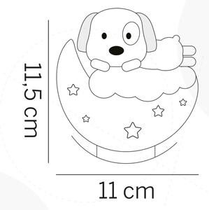 ONLI - Lampă de veghe reîncărcabilă pentru copii NUVOLINA LED/2,5W/5V cățel/roz