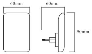 Osram - Lumină de veghe LED LUNETTA cu senzor de amurg, 0,3 W, 230 V