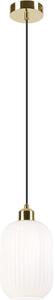 Lustră pe cablu HARMA 1xE27/15W/230V d. 14 cm alb/auriu