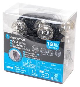Aigostar - Ghirlandă luminoasă LED decorativă pentru exterior 160xLED/3,6W/230V 10m IP44 alb rece