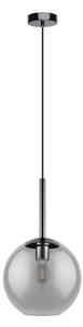 Eglo 97847 - Pendul suspendat pe cablu TINDARI, 1xE27/28W/230V, negru/fumuriu