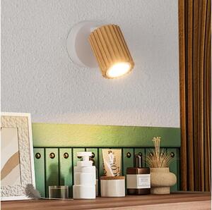 Brilagi - Aplică de perete cu spot MODERN WOOD 1xGU10/8W/230V lemn/alb