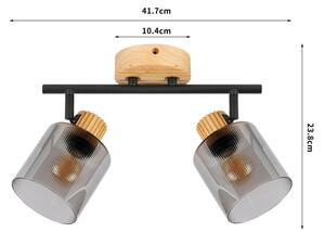 Brilagi - Spot HYGGE 2xE14/15W/230V lemn/fumuriu