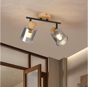 Brilagi - Spot HYGGE 2xE14/15W/230V lemn/fumuriu