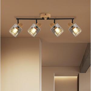 Brilagi - Lampă HYGGE cu 4xE14/15W/230V lemn/fumuriu