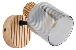 Brilagi - Aplica spot de perete HYGGE 1xE14/15W/230V lemn/fumuriu