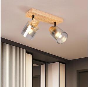 Brilagi - Spot HYGGE 2xE14/15W/230V lemn/fumuriu