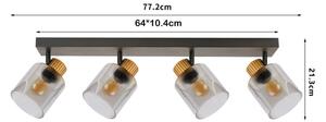 Brilagi - Plafonieră cu spoturi HYGGE 3xE14/15W/230V negru/fumuriu