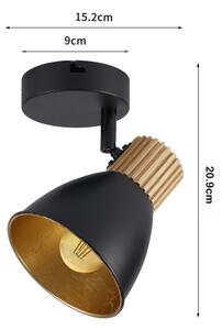 Brilagi - Aplica de perete tip spot ODENSE 1xE14/10W/230V, lemn/negru
