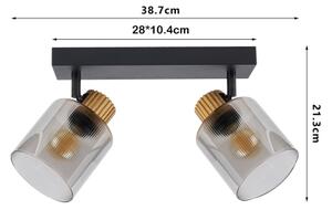Brilagi - Corp de iluminat cu spoturi HYGGE 3xE14/15W/230V negru/fumuriu