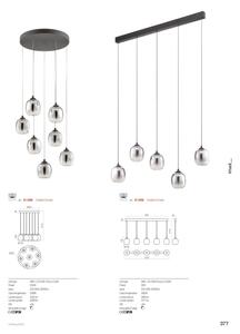Redo 01-3489 - Lustru LED dimabil suspendat pe cablu KHADI 7xLED/5W/230V negru/fumuriu