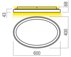 Redo 01-3808 - Plafonieră LED dimabilă NOBU LED/60W/230V, neagră