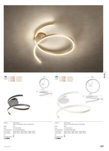 Plafonieră LED dimmabilă SCROLL, 38W/230V, auriu - Redo 01-4011