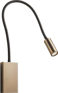 Redo 01-4475 - Lampă flexibilă LED WALLIE, 3W, 230V, USB, CRI 90, bronz