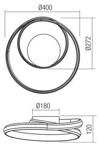 Redo 01-4356 - Aplică de perete LED reglabilă TORSION LED/30W/230V, neagră