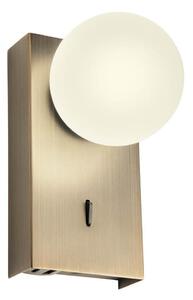 Redo 01-4658 - Aplică de perete LED NORMA LED/5W/230V CRI 90 USB bronz