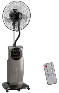 HOMCOM Ventilator cu Nebulizare, Rezervor 3.1L, 3 Moduri, 3 Viteze, Funcție Anti-Țânțari, Ventilator de Tip Coloană, Roți, Oscilație 70°, Înclinare 10°, Cronometru 12h, Display LED, Telecomandă, 90W, 138cm | Aosom Romania