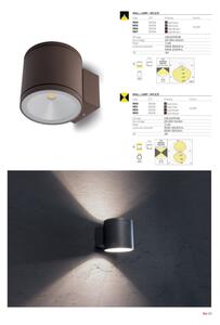 Redo 9596 - Aplică LED de exterior ETA, 6W, 230V, 3000K, IP54, maro