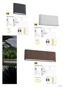 Redo 90451 - Aplica de perete exterior KLIPPE LED/24W/230V 3000K IP54, alb