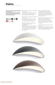 Redo 90236 - Aplica de perete pentru exterior PALMA LED, 18W, 230V, IP54, maro