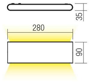 Redo 90451 - Aplica de perete exterior KLIPPE LED/24W/230V 3000K IP54, alb