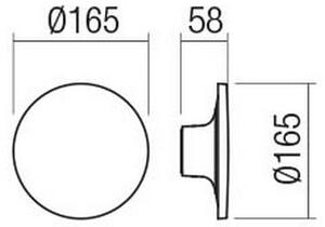 Redo 90369 - Aplica LED de exterior AURA, 8W, 230V, 3000K, IP65, antracit