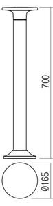 Redo 90374 - Lampă LED de exterior AURA, 8W, 230V, 3000K, 70 cm, IP65, antracit