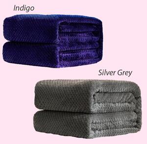 Set 2 paturi cocolino gofrat Indigo + Silver Grey 220x240cm