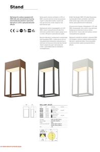 Redo 90603 - Aplică de perete LED STAND pentru exterior, 20 W, 230 V, IP65, antracit