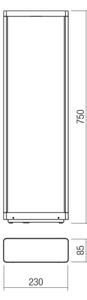 Redo 90582 - Lampă LED de exterior WAKE, 8W, 230V, 3000K, 75 cm, IP65, antracit